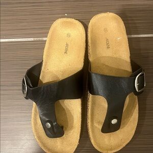 Ardene Black and Tan Women's Sandals